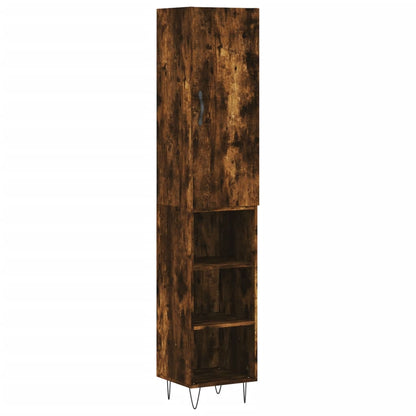 Highboard Smoked Oak 34,5x34x180 cm Engineered Wood
