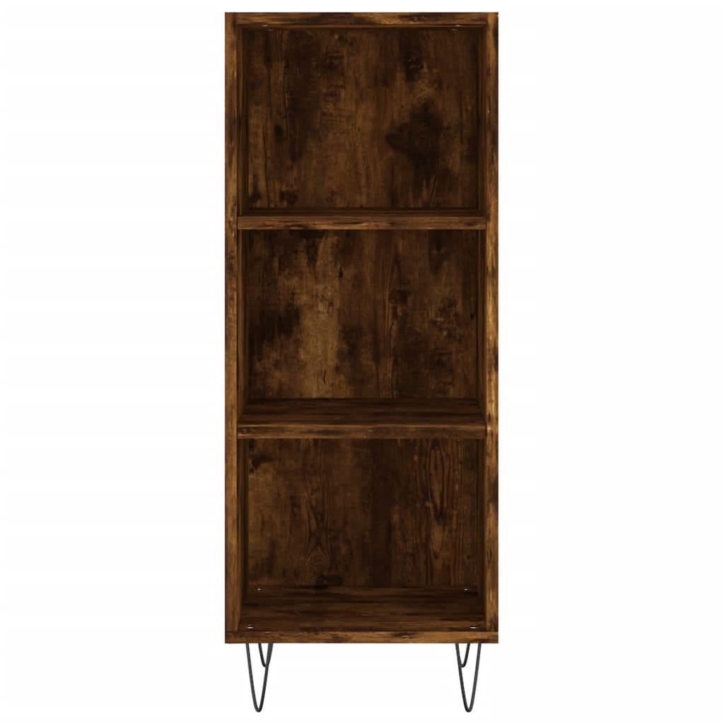 Highboard Smoked Oak 34,5x34x180 cm Engineered Wood