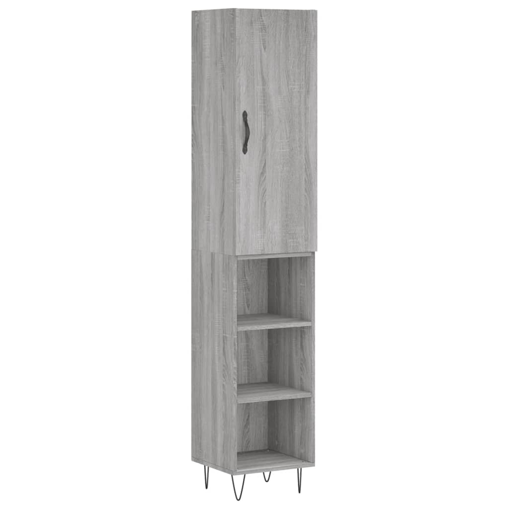 Highboard Grey Sonoma 34,5x34x180 cm Engineered Wood