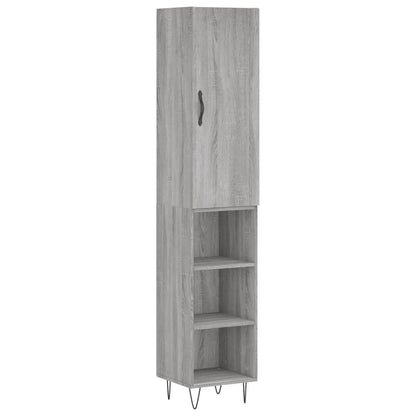 Highboard Grey Sonoma 34,5x34x180 cm Engineered Wood