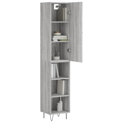 Highboard Grey Sonoma 34,5x34x180 cm Engineered Wood