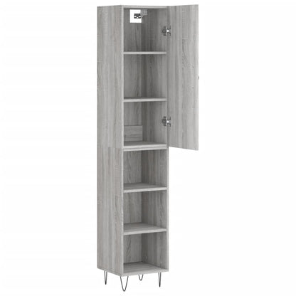 Highboard Grey Sonoma 34,5x34x180 cm Engineered Wood