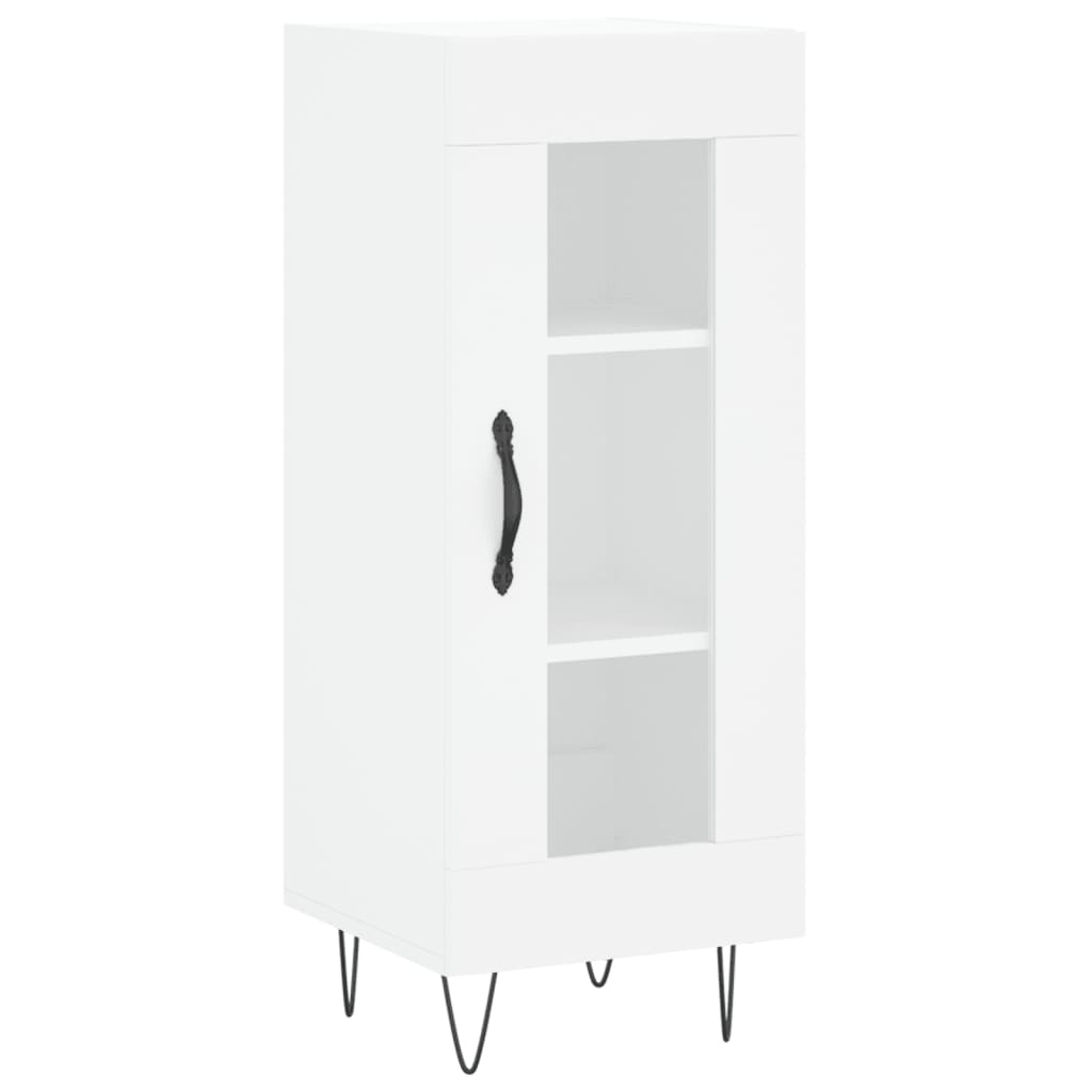 Highboard White 34,5x34x180 cm Engineered Wood
