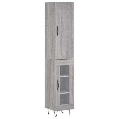 Highboard Grey Sonoma 34.5x34x180 cm Engineered Wood