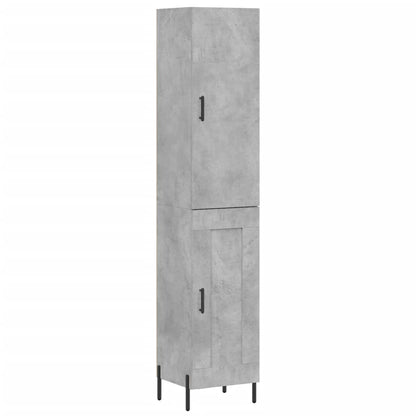 Highboard Concrete Grey 34.5x34x180 cm Engineered Wood