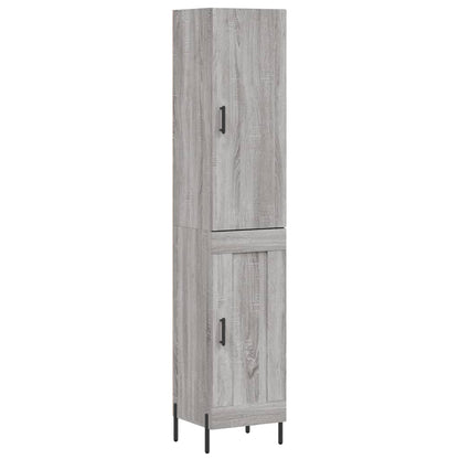 Highboard Grey Sonoma 34.5x34x180 cm Engineered Wood