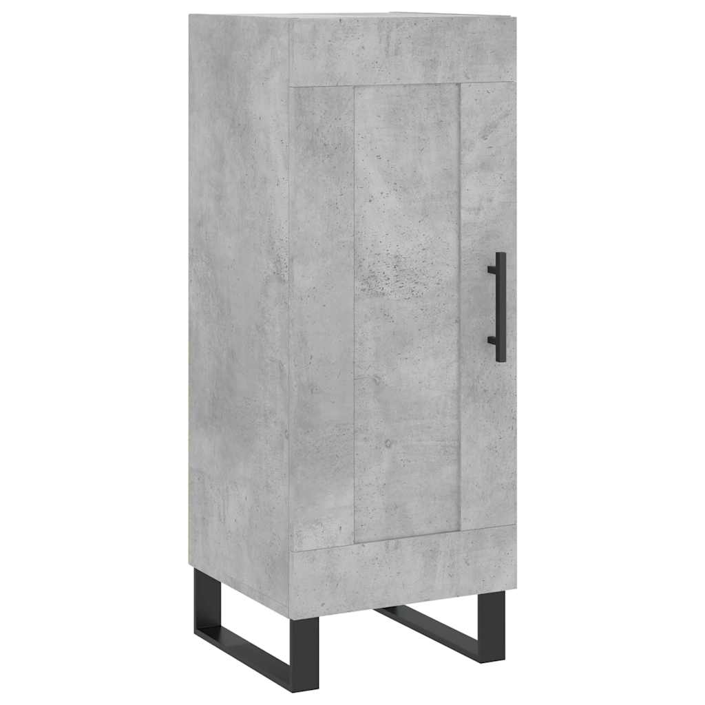 Highboard Concrete Grey 34.5x34x180 cm Engineered Wood