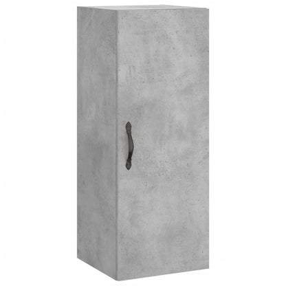 Highboard Concrete Grey 34.5x34x180 cm Engineered Wood