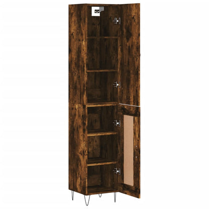 Highboard Smoked Oak 34.5x34x180 cm Engineered Wood