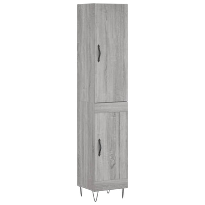 Highboard Grey Sonoma 34.5x34x180 cm Engineered Wood