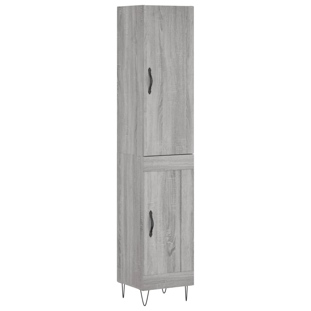 Highboard Grey Sonoma 34,5x34x180 cm Engineered Wood