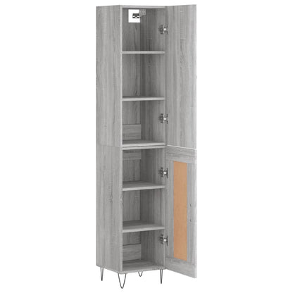 Highboard Grey Sonoma 34,5x34x180 cm Engineered Wood