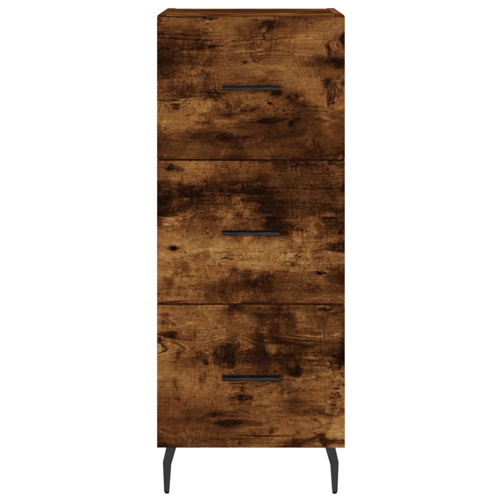 Highboard Smoked Oak 34.5x34x180 cm Engineered Wood