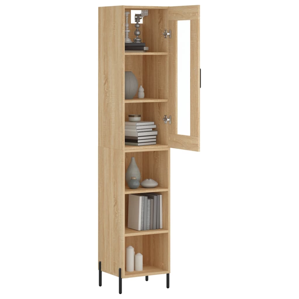 Highboard Sonoma Oak 34.5x34x180 cm Engineered Wood