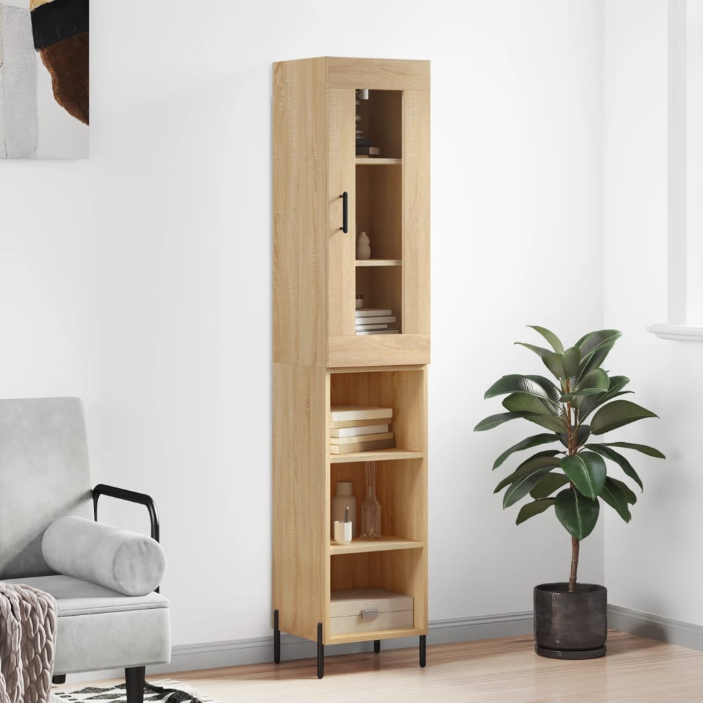 Highboard Sonoma Oak 34.5x34x180 cm Engineered Wood