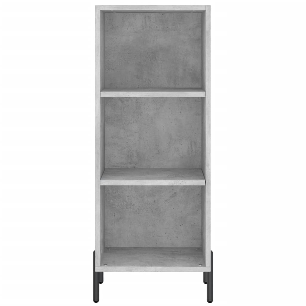 Highboard Concrete Grey 34.5x34x180 cm Engineered Wood