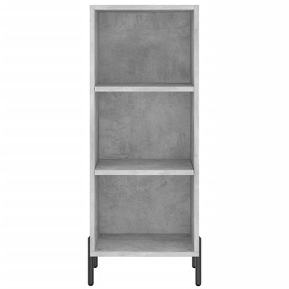 Highboard Concrete Grey 34.5x34x180 cm Engineered Wood