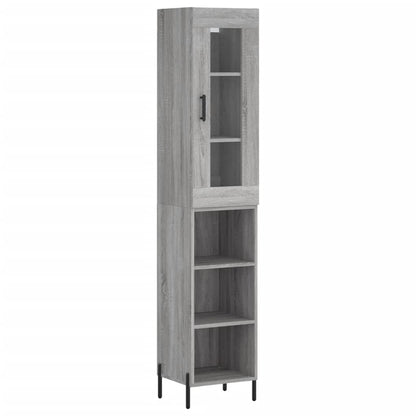 Highboard Grey Sonoma 34,5x34x180 cm Engineered Wood