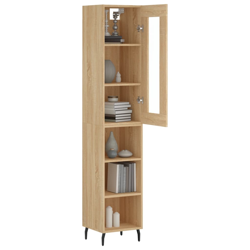 Highboard Sonoma Oak 34.5x34x180 cm Engineered Wood