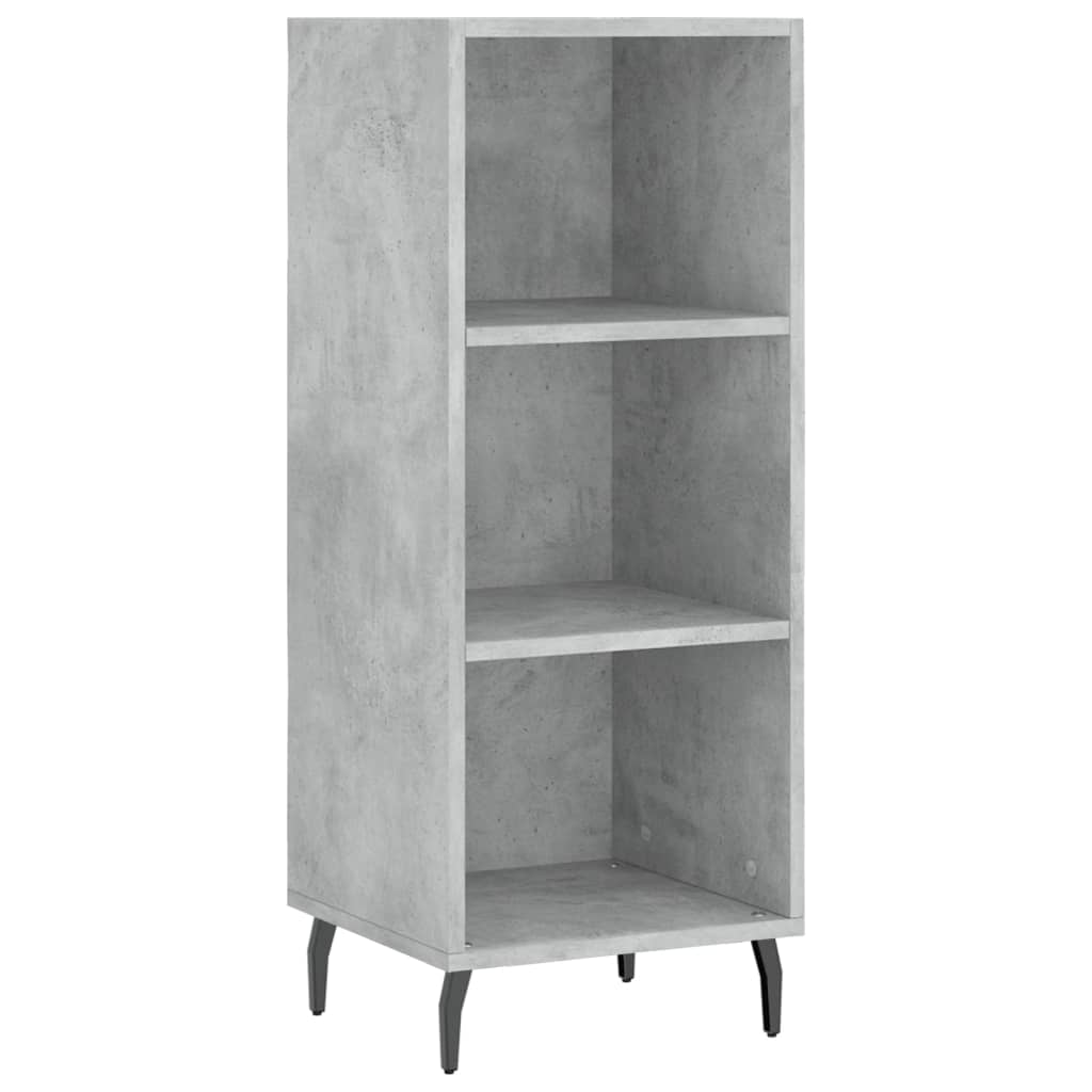 Highboard Concrete Grey 34.5x34x180 cm Engineered Wood