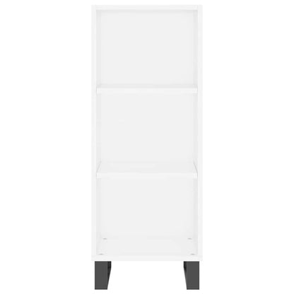 Highboard White 34.5x34x180 cm Engineered Wood