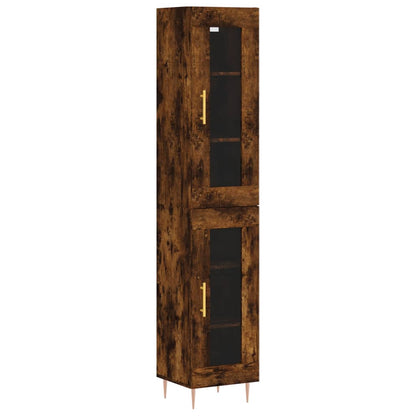 Highboard Smoked Oak 34.5x34x180 cm Engineered Wood