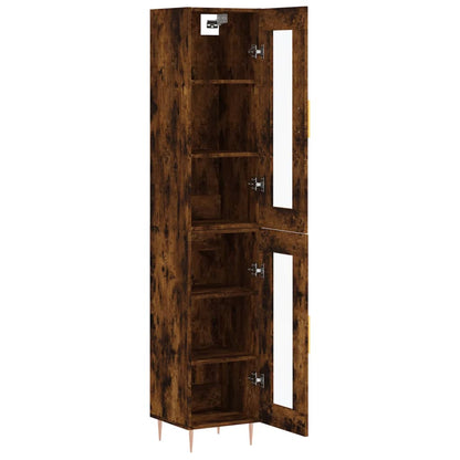 Highboard Smoked Oak 34.5x34x180 cm Engineered Wood