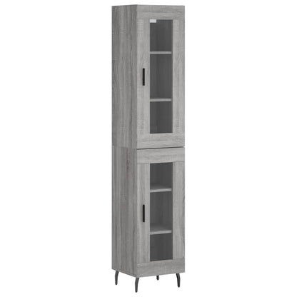 Highboard Grey Sonoma 34.5x34x180 cm Engineered Wood