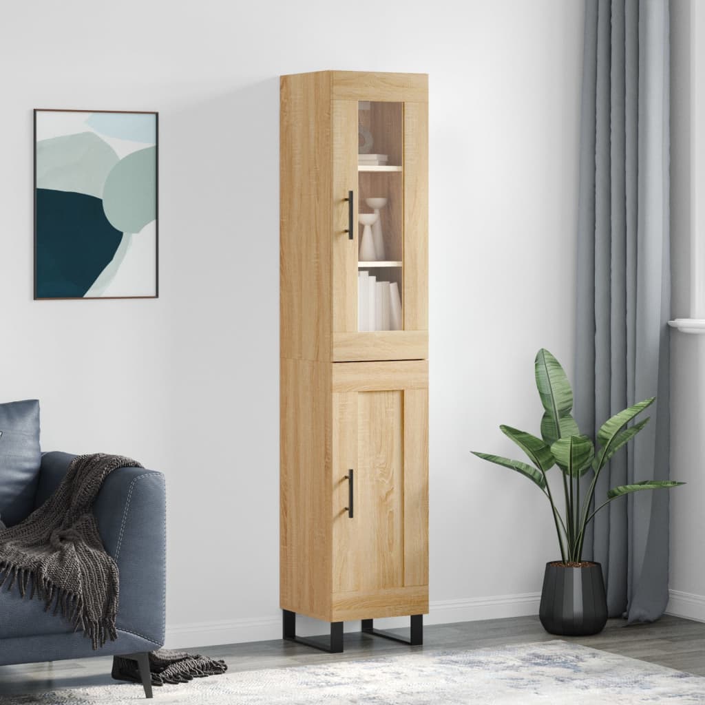 Highboard Sonoma Oak 34,5x34x180 cm Engineered Wood