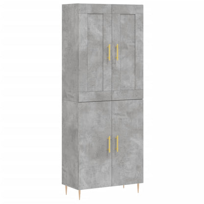 Highboard Concrete Grey 69,5x34x180 cm Engineered Wood