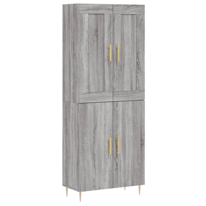 Highboard Grey Sonoma 69,5x34x180 cm Engineered Wood