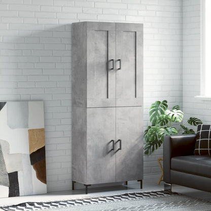 Highboard Concrete Grey 69,5x34x180 cm Engineered Wood