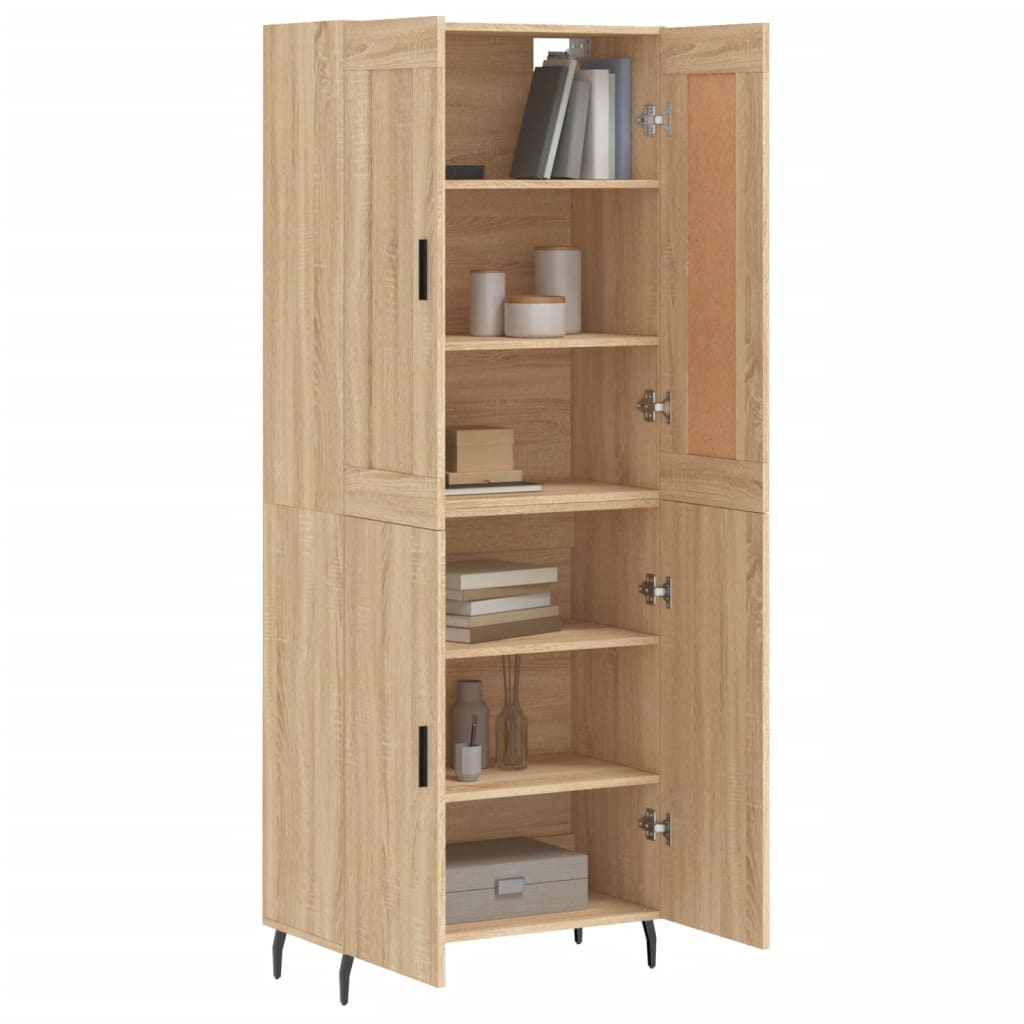 Highboard Sonoma Oak 69,5x34x180 cm Engineered Wood