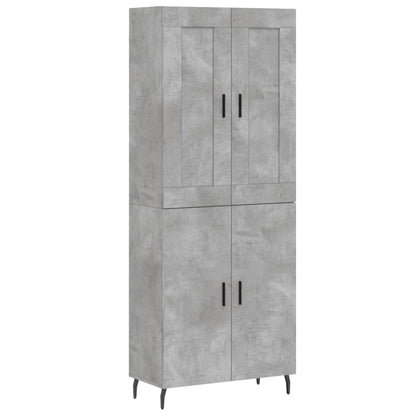 Highboard Concrete Grey 69,5x34x180 cm Engineered Wood