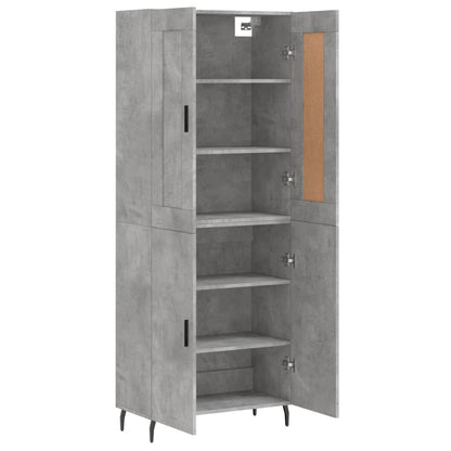 Highboard Concrete Grey 69,5x34x180 cm Engineered Wood