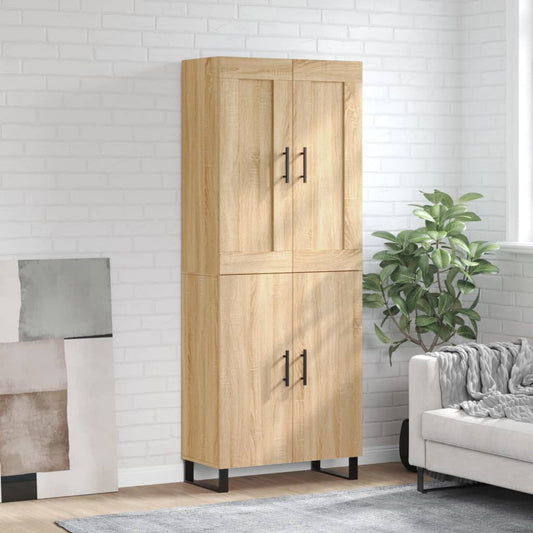 Highboard Sonoma Oak 69,5x34x180 cm Engineered Wood