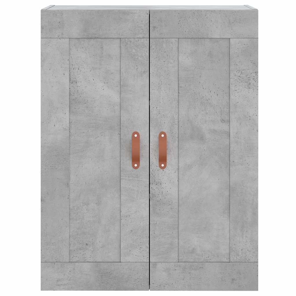 Highboard Concrete Grey 69.5x34x180 cm Engineered Wood