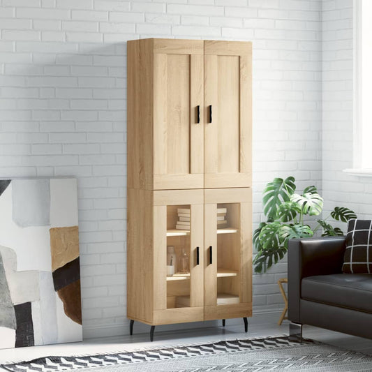 Highboard Sonoma Oak 69,5x34x180 cm Engineered Wood