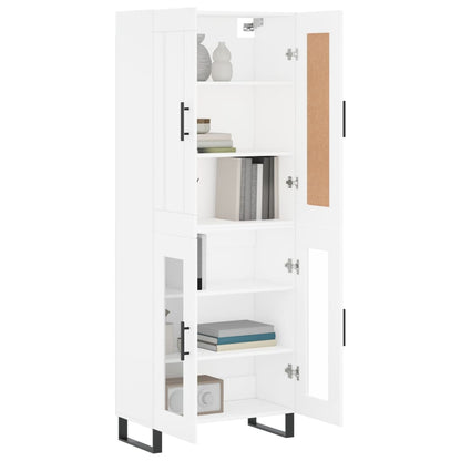 Highboard White 69.5x34x180 cm Engineered Wood