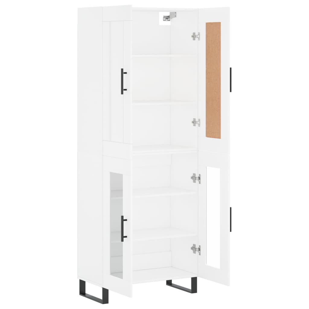 Highboard White 69,5x34x180 cm Engineered Wood
