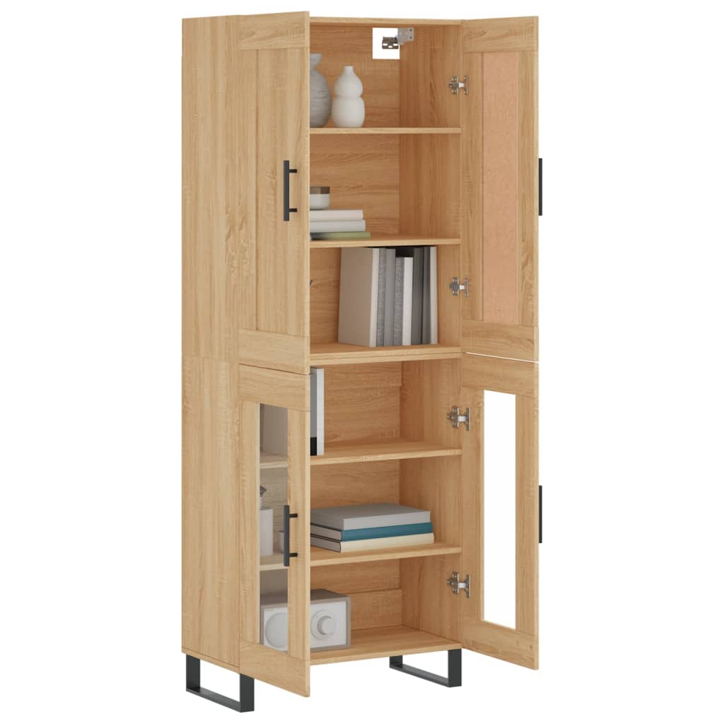 Highboard Sonoma Oak 69,5x34x180 cm Engineered Wood