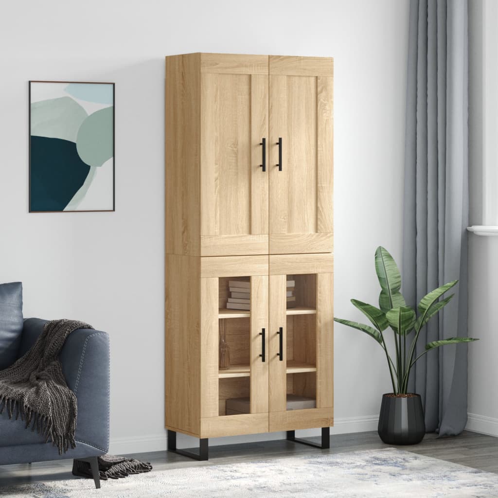 Highboard Sonoma Oak 69,5x34x180 cm Engineered Wood