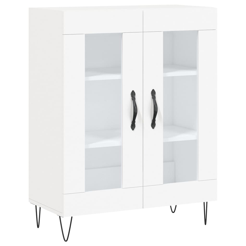 Highboard White 69,5x34x180 cm Engineered Wood