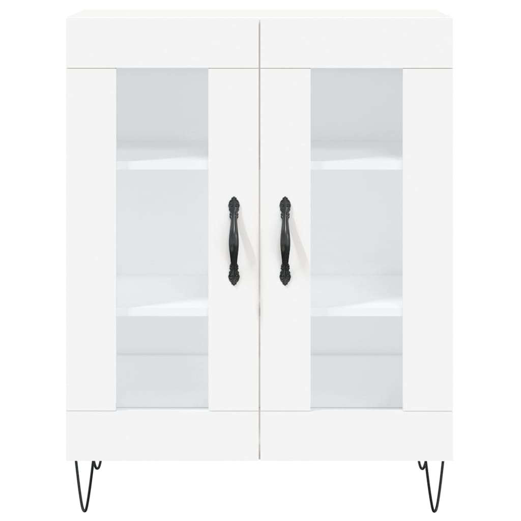 Highboard White 69,5x34x180 cm Engineered Wood
