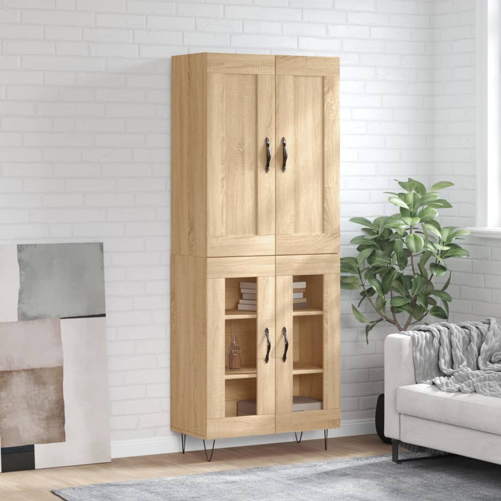 Highboard Sonoma Oak 69,5x34x180 cm Engineered Wood