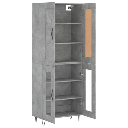 Highboard Concrete Grey 69,5x34x180 cm Engineered Wood