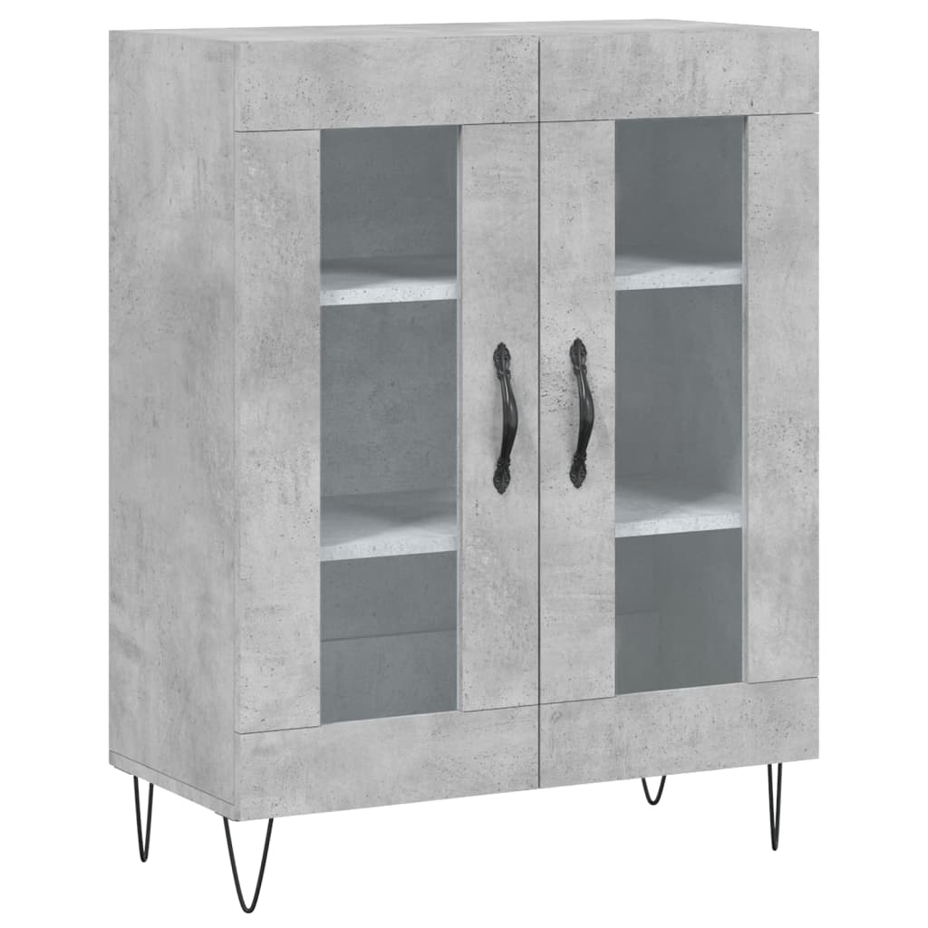 Highboard Concrete Grey 69,5x34x180 cm Engineered Wood