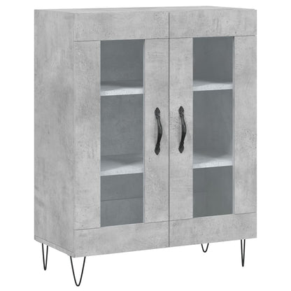 Highboard Concrete Grey 69,5x34x180 cm Engineered Wood