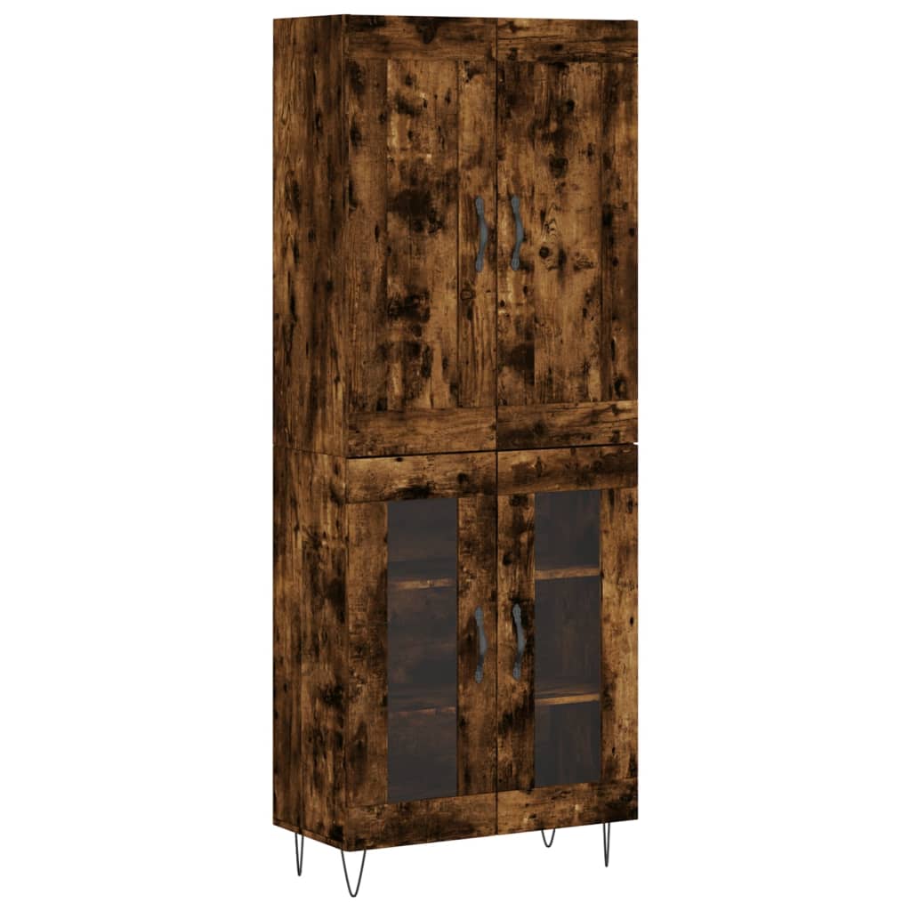 Highboard Smoked Oak 69,5x34x180 cm Engineered Wood