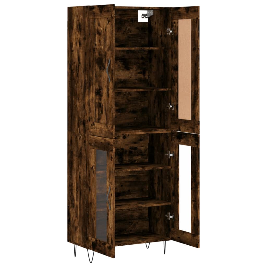 Highboard Smoked Oak 69,5x34x180 cm Engineered Wood